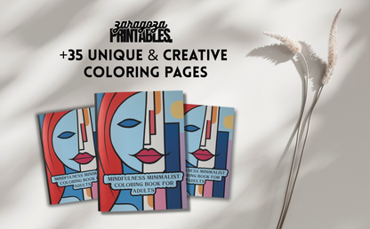 Mindfulness Minimalist Art Coloring Pages for Adults