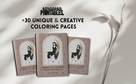Minilalist Coloring Book for Adults (High-Quality Printable PDF file)