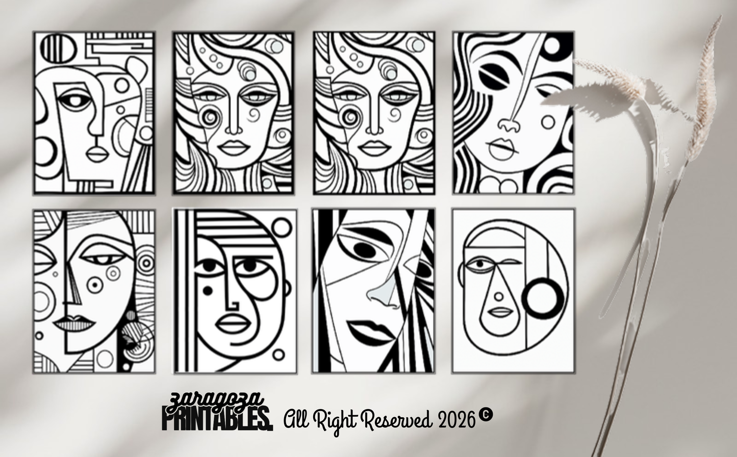 Mindfulness Minimalist Art Coloring Pages for Adults
