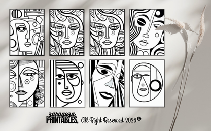 Mindfulness Minimalist Art Coloring Pages for Adults