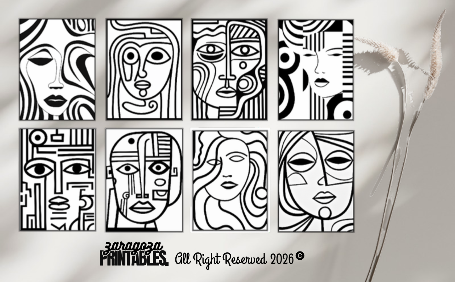 Mindfulness Minimalist Art Coloring Pages for Adults