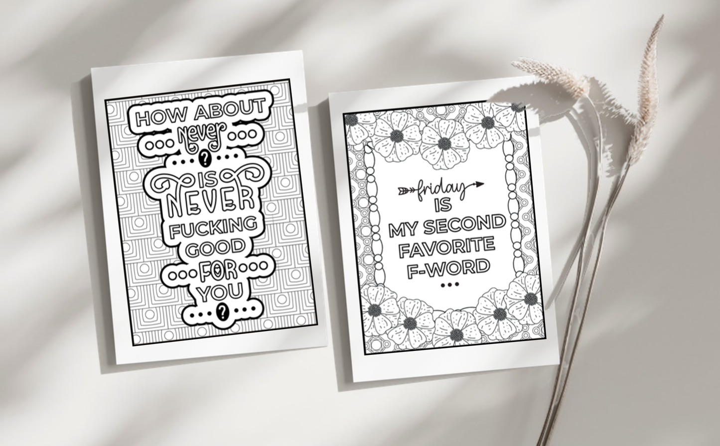 Swear Words Coloring Pages for Adults