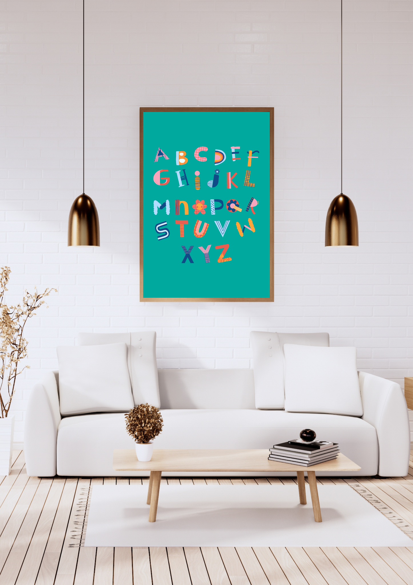 Colorful Playful Alphabet Letter Kids Canvas
