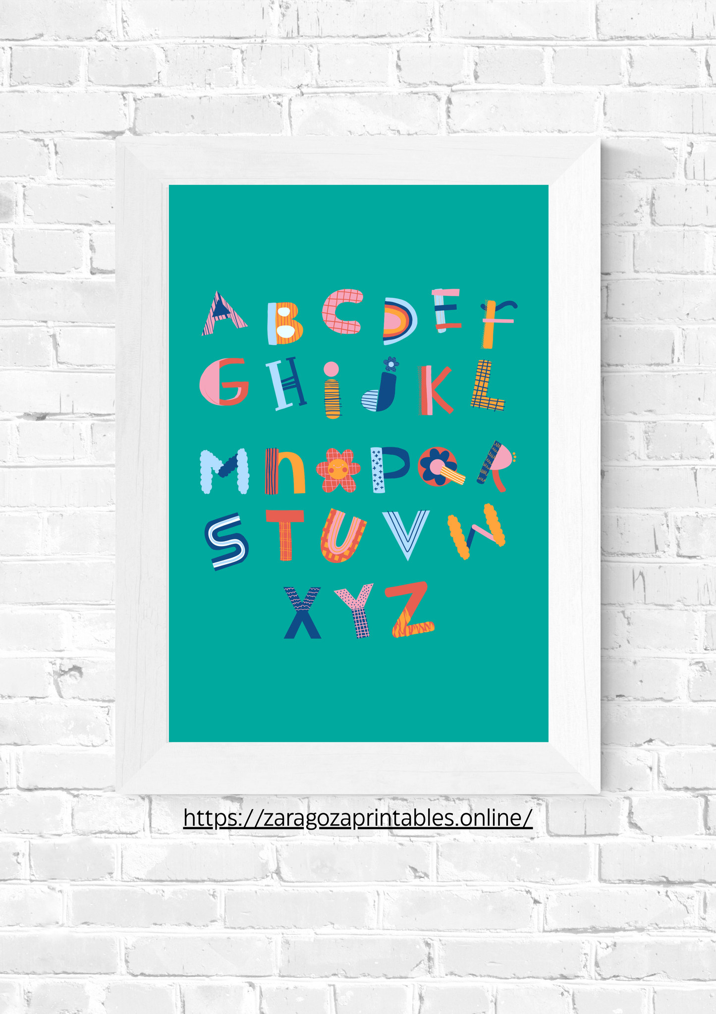 Colorful Playful Alphabet Letter Kids Canvas