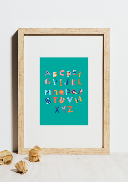 Colorful Playful Alphabet Letter Kids Canvas
